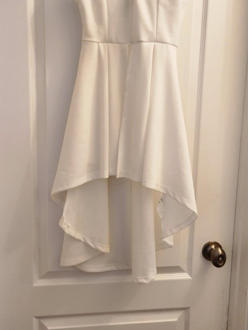 Revamped Women’s White High Low Skater Dress XS Spaghetti Strap Fit & Flare - Picture 4 of 14